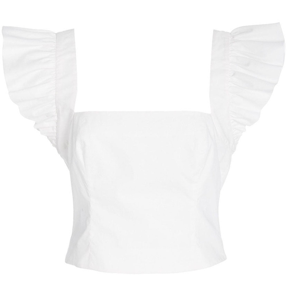 Cara Cara -NWT Hyannis White Ruffled top